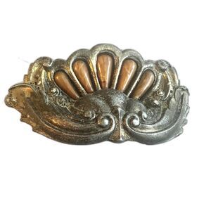 Art Nouveau Bakelite and Brass Pulls - Set of 2 - 4" Center to Center